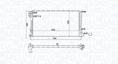 Magneti Marelli Kühler, Motorkühlung [Hersteller-Nr. 350213186600] für Citroën, Peugeot von MAGNETI MARELLI