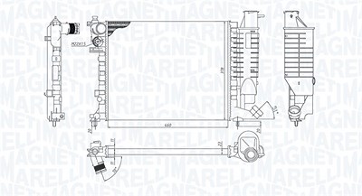 Magneti Marelli Kühler, Motorkühlung [Hersteller-Nr. 350213188500] für Citroën, Peugeot von MAGNETI MARELLI