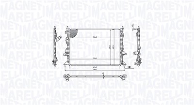 Magneti Marelli Kühler, Motorkühlung [Hersteller-Nr. 350213215700] für Ford von MAGNETI MARELLI