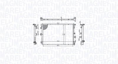 Magneti Marelli Kühler, Motorkühlung [Hersteller-Nr. 350213216400] für Mercedes-Benz von MAGNETI MARELLI