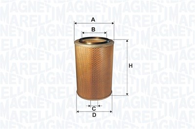 Magneti Marelli Luftfilter [Hersteller-Nr. 153071760635] für Nissan von MAGNETI MARELLI