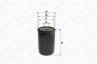 Magneti Marelli Ölfilter [Hersteller-Nr. 153071760696] für Fiat, VW von MAGNETI MARELLI