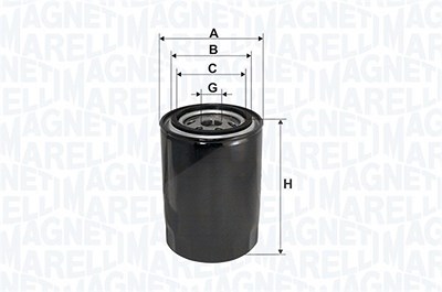 Magneti Marelli Ölfilter [Hersteller-Nr. 153071762338] für Kia, Hyundai von MAGNETI MARELLI