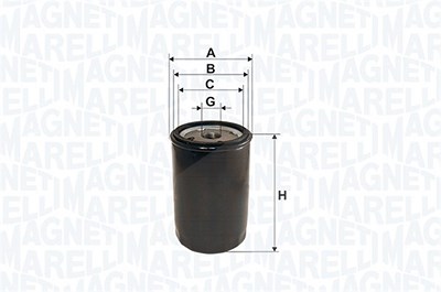 Magneti Marelli Ölfilter [Hersteller-Nr. 153071762455] für Audi, Skoda, VW von MAGNETI MARELLI