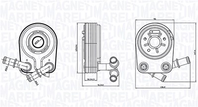 Magneti Marelli Ölkühler, Motoröl [Hersteller-Nr. 350300000100] für Alfa Romeo, Fiat, Lancia von MAGNETI MARELLI