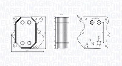 Magneti Marelli Ölkühler, Motoröl [Hersteller-Nr. 350300000500] für Peugeot, Fiat, Citroën, Ford von MAGNETI MARELLI