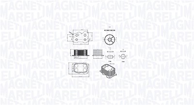 Magneti Marelli Ölkühler, Motoröl [Hersteller-Nr. 350300000900] für Citroën, Fiat, Ford, Lancia, Peugeot, Toyota, Volvo von MAGNETI MARELLI