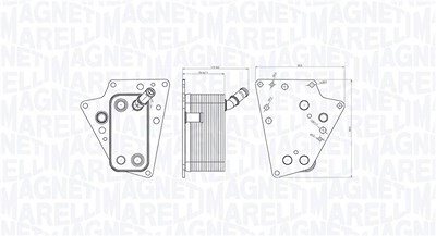 Magneti Marelli Ölkühler, Motoröl [Hersteller-Nr. 350300001500] für Opel, Saab, Cadillac, Fiat von MAGNETI MARELLI