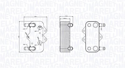 Magneti Marelli Ölkühler, Motoröl [Hersteller-Nr. 350300002100] für Opel, Saab von MAGNETI MARELLI