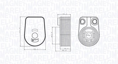 Magneti Marelli Ölkühler, Motoröl [Hersteller-Nr. 350300002800] für Dacia, Infiniti, Mercedes-Benz, Nissan, Renault, Suzuki von MAGNETI MARELLI