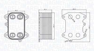 Magneti Marelli Ölkühler, Motoröl [Hersteller-Nr. 350300003300] für Audi, Seat, Skoda, VW von MAGNETI MARELLI