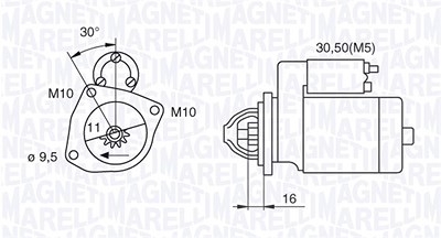 Magneti Marelli Starter [Hersteller-Nr. 063280029010] für Ford, Mazda, Volvo von MAGNETI MARELLI