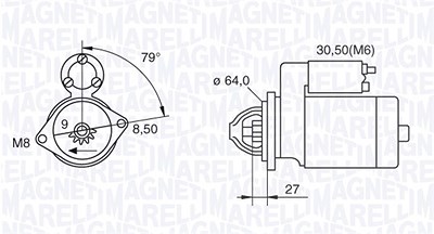 Magneti Marelli Starter [Hersteller-Nr. 063280045010] für Vauxhall, Lancia, Alfa Romeo, Opel, Fiat von MAGNETI MARELLI