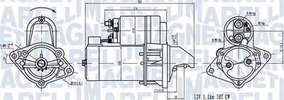 Magneti Marelli Starter [Hersteller-Nr. 063720519010] für Chevrolet, Gm Korea, Fiat, Opel von MAGNETI MARELLI