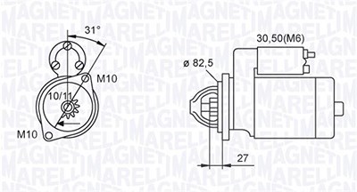 Magneti Marelli Starter [Hersteller-Nr. 063721044010] für Mercedes-Benz von MAGNETI MARELLI