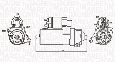 Magneti Marelli Starter [Hersteller-Nr. 063721107010] für Ford von MAGNETI MARELLI