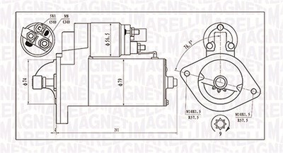 Magneti Marelli Starter [Hersteller-Nr. 063721135010] für Toyota von MAGNETI MARELLI