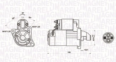 Magneti Marelli Starter [Hersteller-Nr. 063721136010] für Mazda, Mercedes-Benz von MAGNETI MARELLI