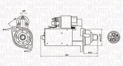 Magneti Marelli Starter [Hersteller-Nr. 063721181010] für Audi, Seat, Ford, Skoda von MAGNETI MARELLI