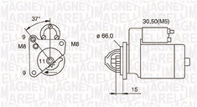 Magneti Marelli Starter [Hersteller-Nr. 063721260010] für Citroën, Peugeot, Fiat, Toyota von MAGNETI MARELLI