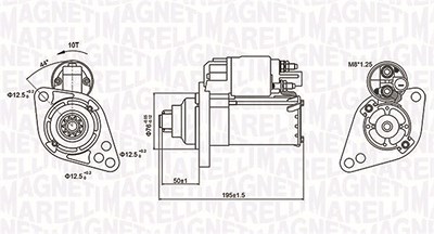 Magneti Marelli Starter [Hersteller-Nr. 063721294010] für Audi, Seat, Skoda von MAGNETI MARELLI