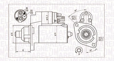 Magneti Marelli Starter [Hersteller-Nr. 063721323010] für Audi, Seat, Skoda von MAGNETI MARELLI