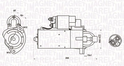 Magneti Marelli Starter [Hersteller-Nr. 063721423010] für Audi, Seat von MAGNETI MARELLI