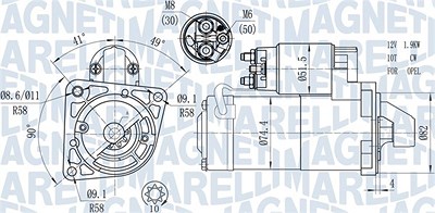 Magneti Marelli Starter [Hersteller-Nr. 063721428010] für Opel, Saab von MAGNETI MARELLI