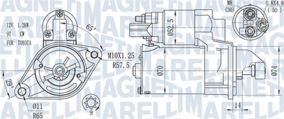 Magneti Marelli Starter [Hersteller-Nr. 063721450010] für Toyota von MAGNETI MARELLI