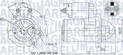 Magneti Marelli Starter [Hersteller-Nr. 063721469010] für Mazda von MAGNETI MARELLI