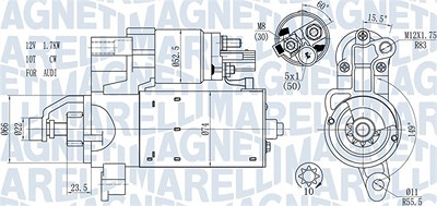 Magneti Marelli Starter [Hersteller-Nr. 063721563510] für Audi von MAGNETI MARELLI