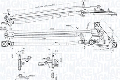 Magneti Marelli Wischergestänge [Hersteller-Nr. 085570738010] für Volvo von MAGNETI MARELLI