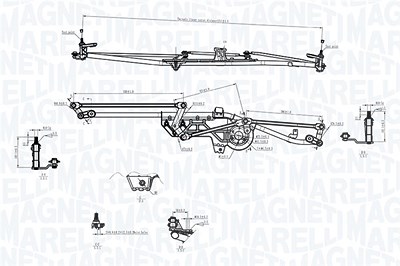 Magneti Marelli Wischergestänge [Hersteller-Nr. 085570752010] für Ford, Seat, VW von MAGNETI MARELLI