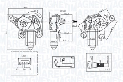 Magneti Marelli Wischermotor [Hersteller-Nr. 064071100010] für Alfa Romeo von MAGNETI MARELLI