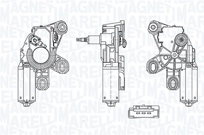 Magneti Marelli Wischermotor [Hersteller-Nr. 064071900010] für Mercedes-Benz von MAGNETI MARELLI