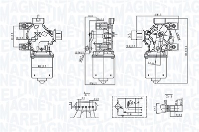 Magneti Marelli Wischermotor [Hersteller-Nr. 064072800010] für Renault von MAGNETI MARELLI