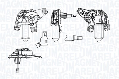 Magneti Marelli Wischermotor [Hersteller-Nr. 064073500010] für Renault, Vauxhall, Opel, Nissan von MAGNETI MARELLI