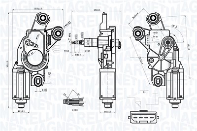 Magneti Marelli Wischermotor [Hersteller-Nr. 064073600010] für Seat von MAGNETI MARELLI