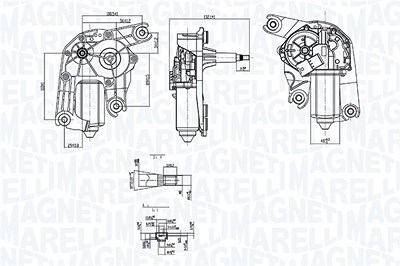 Magneti Marelli Wischermotor [Hersteller-Nr. 064074000010] für Peugeot, Citroën von MAGNETI MARELLI