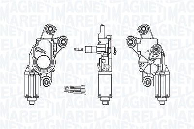 Magneti Marelli Wischermotor [Hersteller-Nr. 064074600010] für Seat von MAGNETI MARELLI