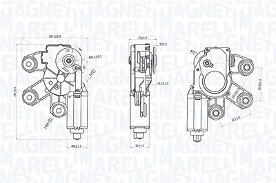 Magneti Marelli Wischermotor [Hersteller-Nr. 064074900010] für VW, Porsche von MAGNETI MARELLI