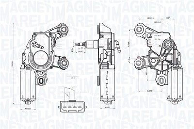 Magneti Marelli Wischermotor [Hersteller-Nr. 064075000010] für Seat, VW, Ford von MAGNETI MARELLI