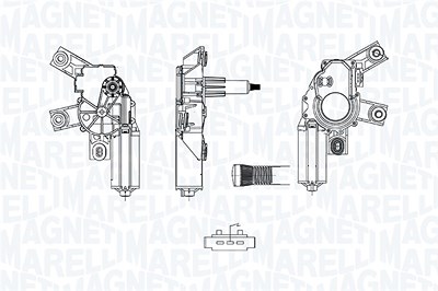 Magneti Marelli Wischermotor [Hersteller-Nr. 064076700010] für Mercedes-Benz von MAGNETI MARELLI