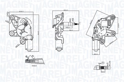 Magneti Marelli Wischermotor [Hersteller-Nr. 064371100010] für VW von MAGNETI MARELLI