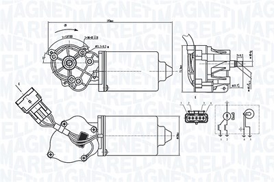 Magneti Marelli Wischermotor [Hersteller-Nr. 064372000010] für Renault von MAGNETI MARELLI