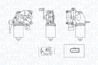 Magneti Marelli Wischermotor [Hersteller-Nr. 064372100010] für Mercedes-Benz, VW von MAGNETI MARELLI