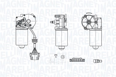 Magneti Marelli Wischermotor [Hersteller-Nr. 064372700010] für Mercedes-Benz von MAGNETI MARELLI