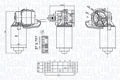 Magneti Marelli Wischermotor [Hersteller-Nr. 064373800010] für Fiat von MAGNETI MARELLI