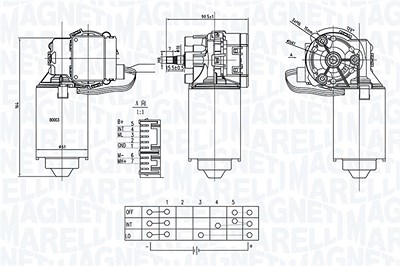 Magneti Marelli Wischermotor [Hersteller-Nr. 064373900010] für Fiat von MAGNETI MARELLI