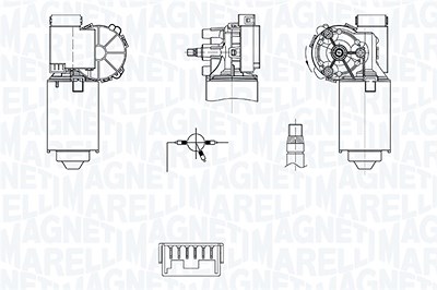 Magneti Marelli Wischermotor [Hersteller-Nr. 064374200010] für Alfa Romeo, Fiat von MAGNETI MARELLI